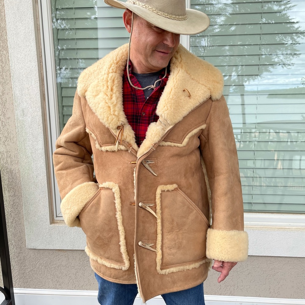 Vintage shearling Marlboro coat
